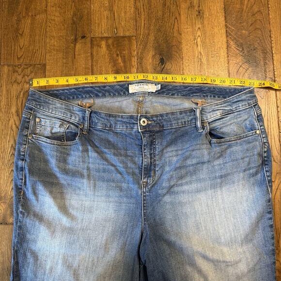 Torrid Denim Jeggings Jeans Skinny Stretch Med Wash High Rise Women's Sz 26T - Picture 3 of 7